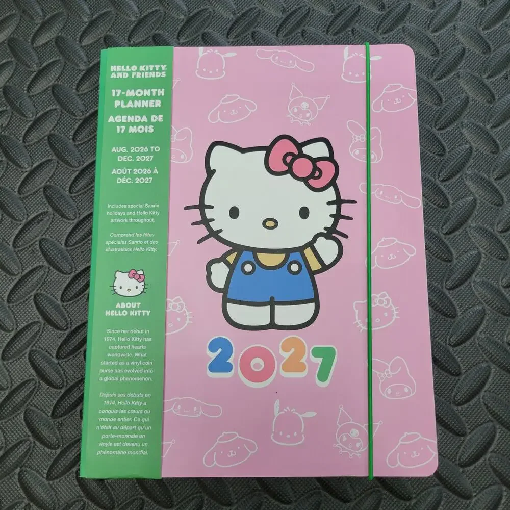 Hello Kitty & Friends 2027 Planner 17 Month Agenda Aug 2026-Dec 2027 Sanrio NWT